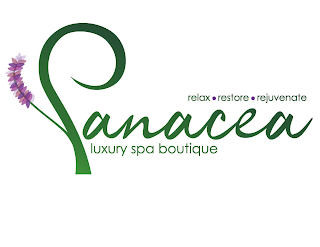 PANACEA LUXURY SPA BOUTIQUE RELAX · RESTORE · REJUVENATE logo