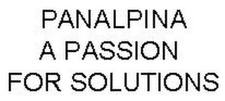 PANALPINA A PASSION FOR SOLUTIONS logo