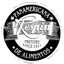 PANAMERICANA RESPIN FIRSTONES SINCE 1921 DE ALIMENTOS logo