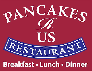 PANCAKES R US RESTAURANT BREAKFAST LUNCH DINNER logo