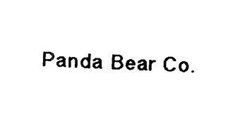 PANDA BEAR CO. logo