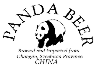PANDA BEER BREWED AND IMPORTED FROM CHENGDU, SZECHUAN PROVINCE, CHINA logo