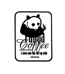 PANDA COFFEE A TASTE YOU CAN CURL UP WITH logo