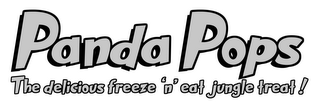 PANDA POPS THE DELICIOUS FREEZE 'N' EAT JUNGLE TREAT! logo