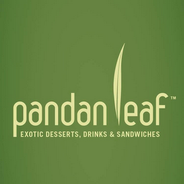 PANDAN LEAF EXOTIC DESSERTS, DRINKS & SANDWICHES logo
