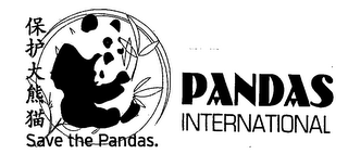 PANDAS INTERNATIONAL SAVE THE PANDAS. logo
