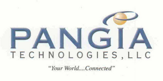 PANGIA TECHNOLOGIES, LLC "YOUR WORLD....CONNECTED" logo