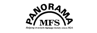 PANORAMA MFS HELPING INVESTORS MANAGE MONEY SINCE 1924. logo