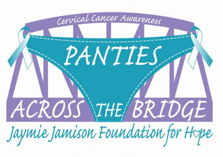 PANTIES ACROSS THE BRIDGE CERVICAL CANCER AWARENESS JAYMIE JAMISON FOUNDATION FOR HOPE logo