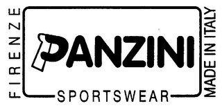 PANZINI SPORTSWEAR FIRENZE MADE IN ITALY logo
