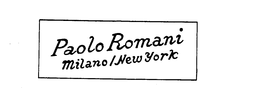 PAOLO ROMANI MILANO/NEW YORK logo