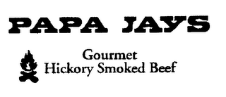 PAPA JAY'S GOURMET HICKORY SMOKED BEEF logo