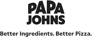 PAPA JOHNS BETTER INGREDIENTS. BETTER PIZZA. logo