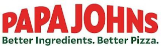 PAPA JOHNS BETTER INGREDIENTS. BETTER PIZZA. logo