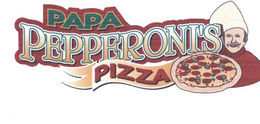 PAPA PEPPERONI'S PIZZA logo