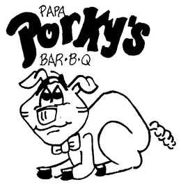 PAPA PORKY'S BAR B QUE logo