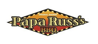 PAPA RUSS'S BBQ ORIGINAL SMOKED logo