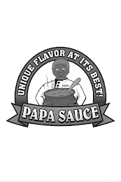 PAPA SAUCE UNIQUE FLAVOR AT ITS BEST! PAPA logo