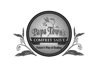 PAPA TOWN'S COMFREY SALVE NATURE'S WAY OF HEALING logo