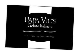 PAPA VIC'S GELATO ITALIANO ICE CREAM · COFFEE · PASTRIES logo
