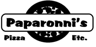PAPARONNI'S PIZZA ETC. logo