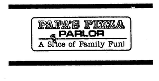 PAPA'S PIZZA PARLOR A SLICE OF FAMILY FUN logo