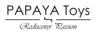 PAPAYA TOYS REDISCOVER PASSION logo