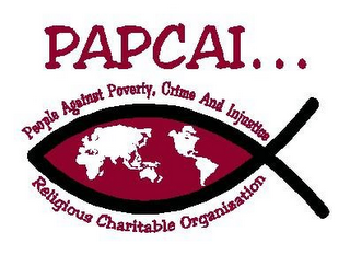 PAPCAI... PEOPLE AGAINST POVERTY, CRIME AND INJUSTICE RELIGIOUS CHARITABLE ORGANIZATION logo