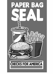 PAPER BAG SEAL CHECKS FOR AMERICA logo