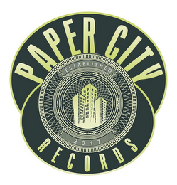 PAPER CITY RECORDS ESTABLISHED 2017 logo