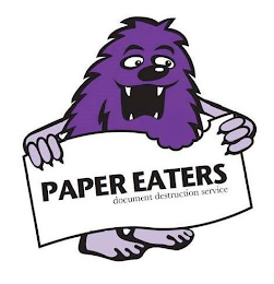 PAPER EATERS DOCUMENT DESTRUCTION SERVICE logo