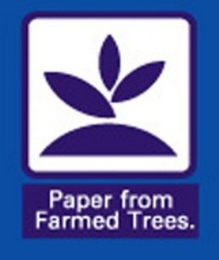 PAPER FROM FARMED TREES. logo