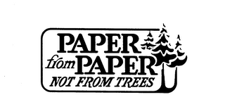 PAPER FROM PAPER NOT FROM TREES logo