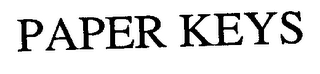 PAPER KEYS logo