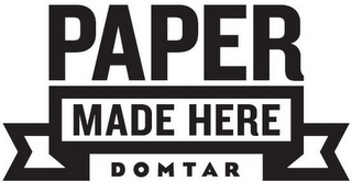 PAPER MADE HERE DOMTAR logo