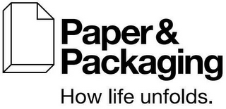 PAPER & PACKAGING HOW LIFE UNFOLDS. logo