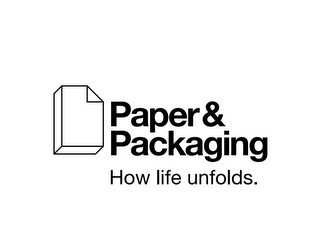 PAPER & PACKAGING HOW LIFE UNFOLDS. logo