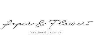 PAPER&FLOWERS FUNCTIONAL PAPER ART logo