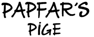PAPFAR'S PIGE logo