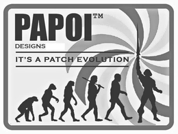 PAPOI DESIGNS IT'S A PATCH EVOLUTION logo