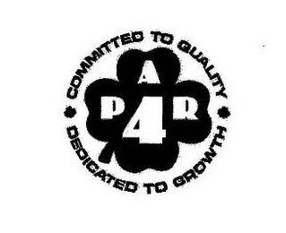 PAR 4 COMMITTED TO QUALITY DEDICATED TO GROWTH logo