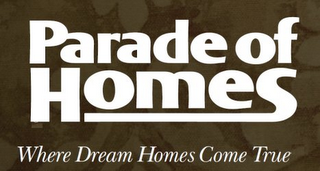 PARADE OF HOMES WHERE DREAM HOMES COME TRUE logo