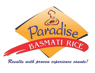 PARADISE BASMATI RICE RESULTS WITH PROVEN EXPERIENCE COUNTS! logo