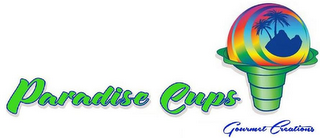 PARADISE CUPS GOURMET CREATIONS logo
