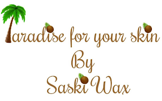 PARADISE FOR YOUR SKIN BY SASKI WAX logo