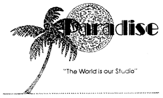 PARADISE PRODUCTIONS, INC. "THE WORLD IS OUR STUDIO" logo