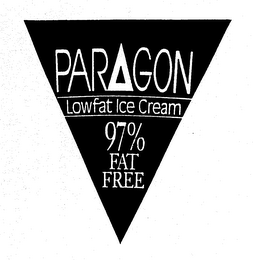 PARAGON LOWFAT ICE CREAM 97% FAT FREE logo