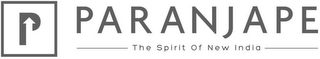 PARANJAPE THE SPIRIT OF NEW INDIA logo
