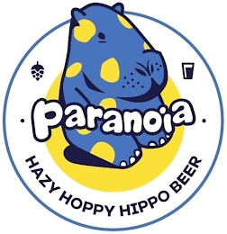 PARANOIA HAZY HOPPY HIPPO BEER logo