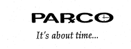 PARCO IT'S ABOUT TIME... logo